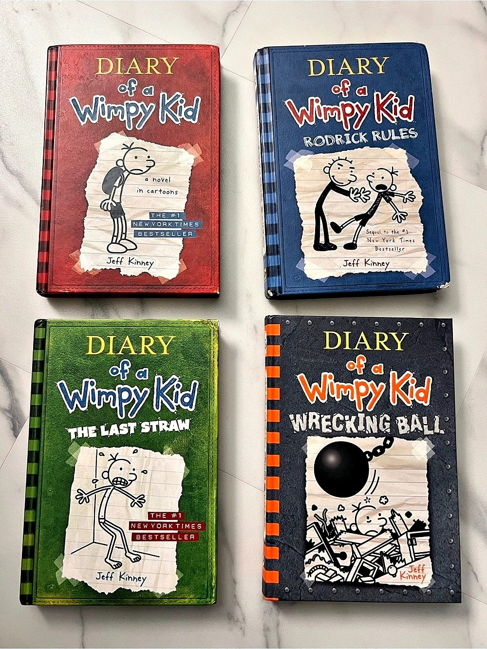 Amulet Books Diary of a Wimpy Kid book set 4-Book Hardcover Set